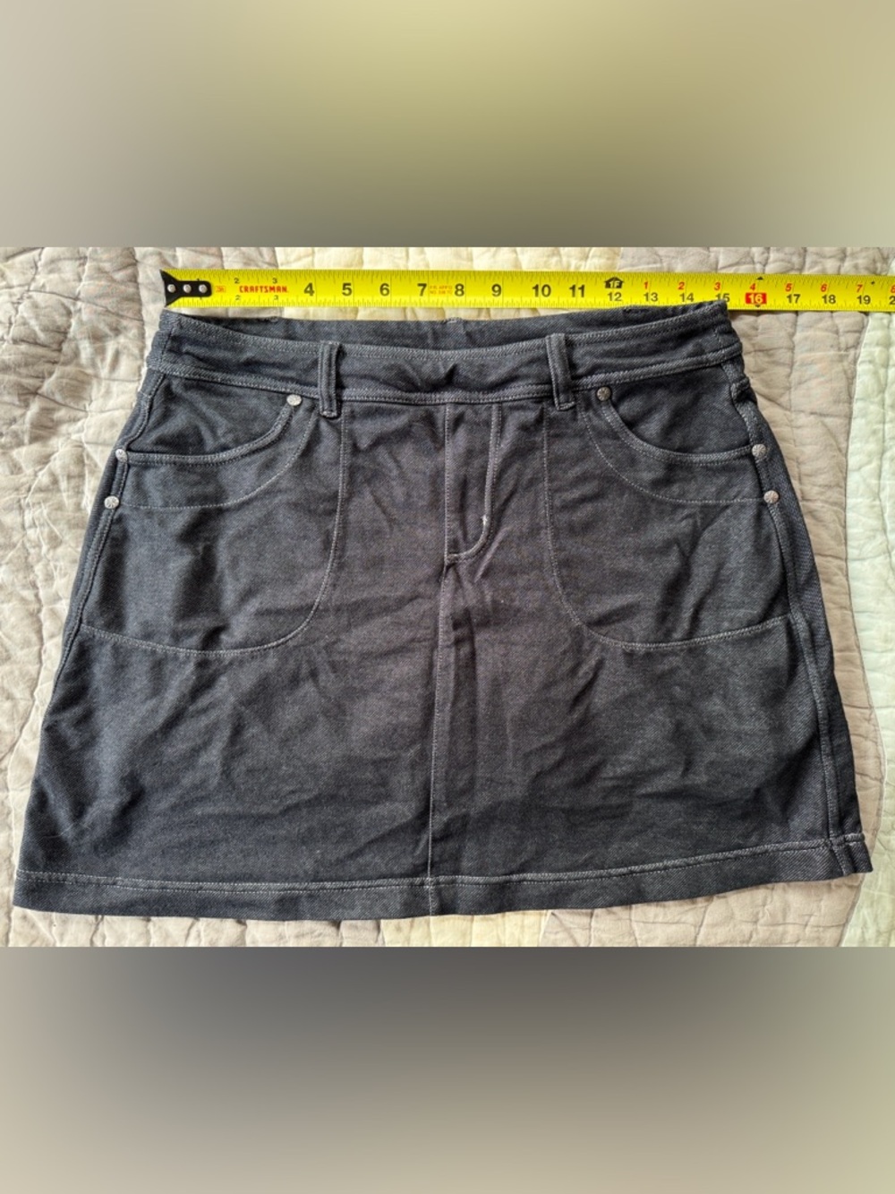 Athleta Black/Dark denim Bettona Skort